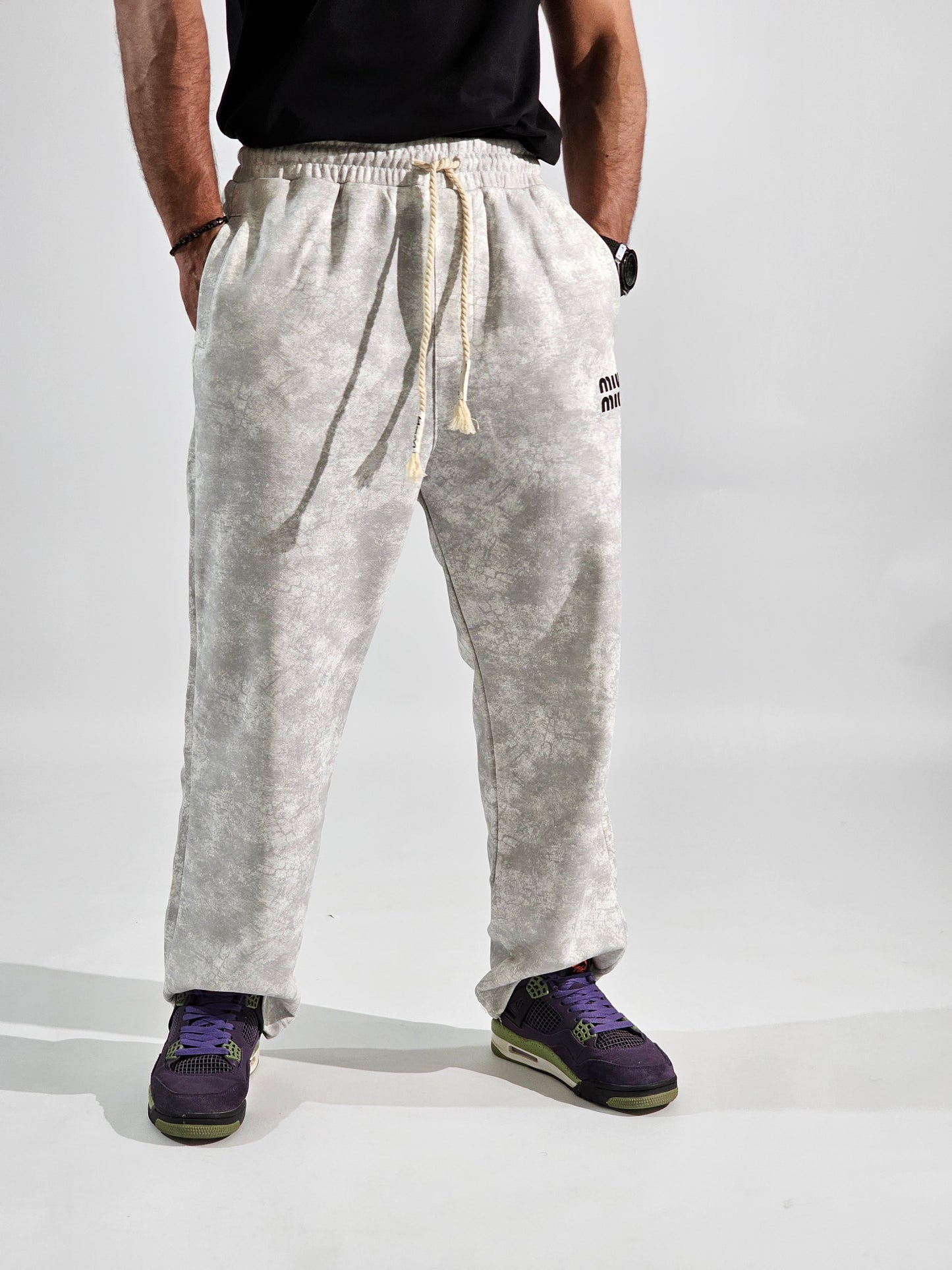 Washed Grey miu miu Sweatpants