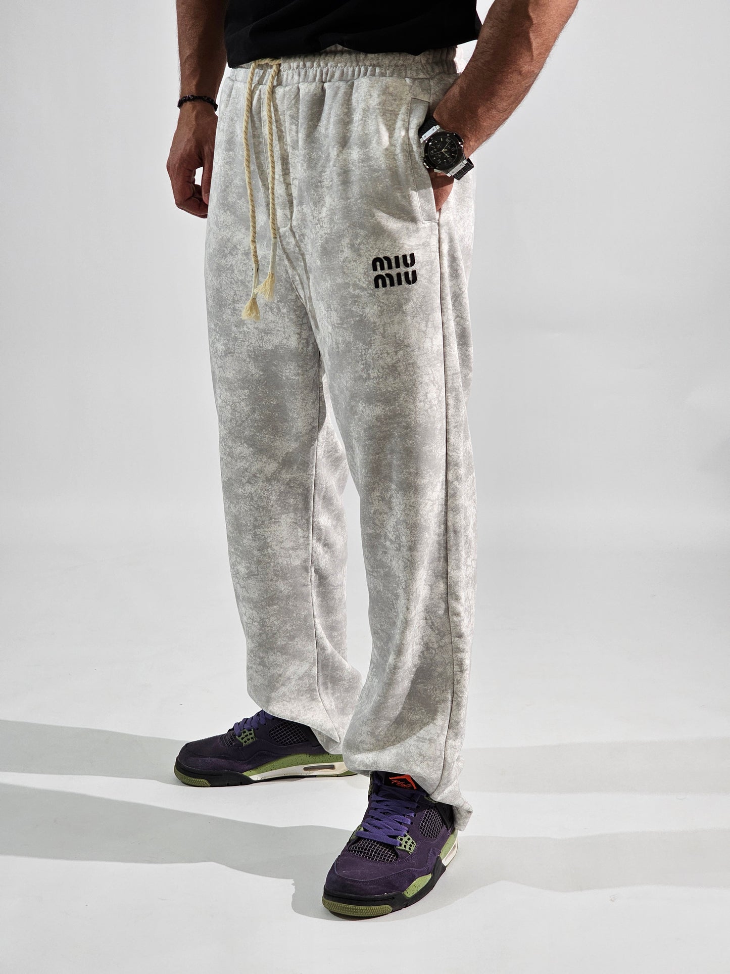 Washed Grey miu miu Sweatpants