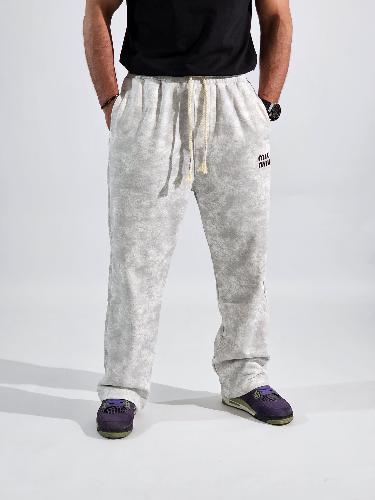 Washed Grey miu miu Sweatpants