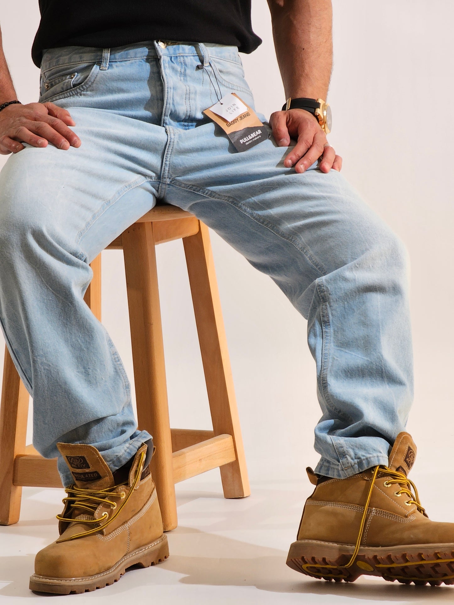 Light Blue Wide Leg Jeans