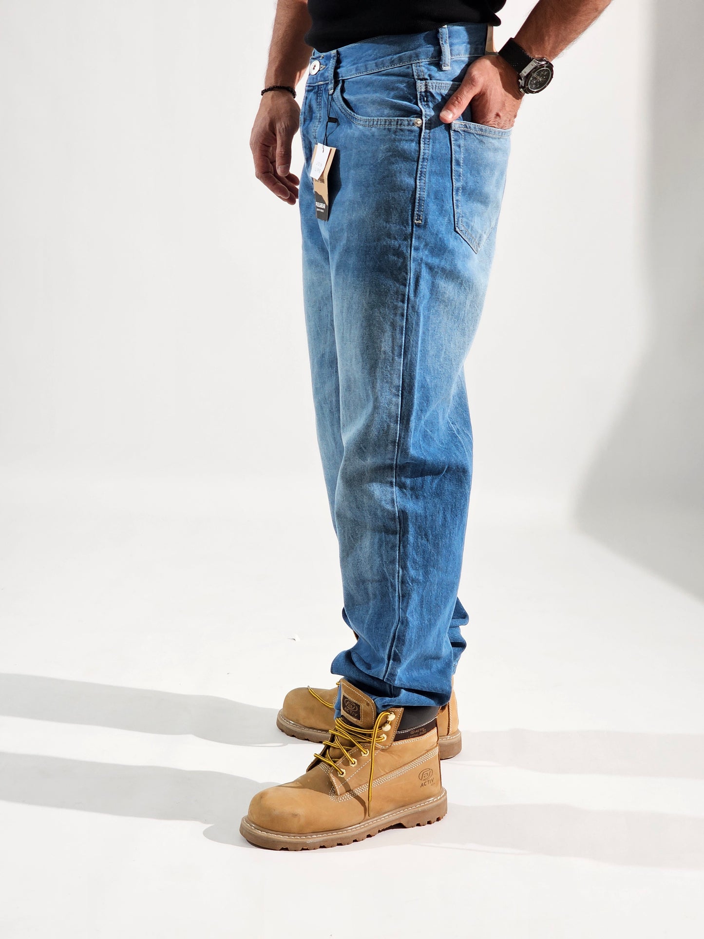 Medium Blue Wide Leg Jeans