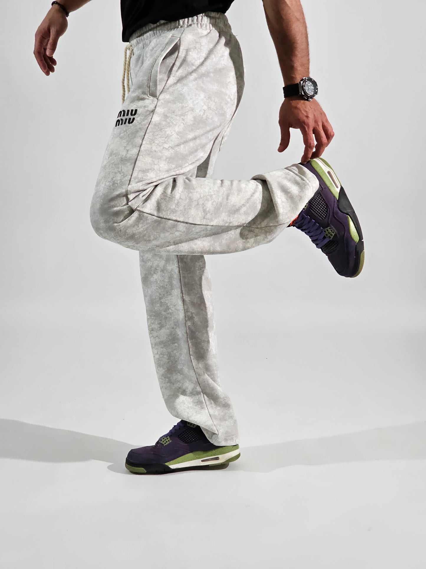 Washed Grey miu miu Sweatpants