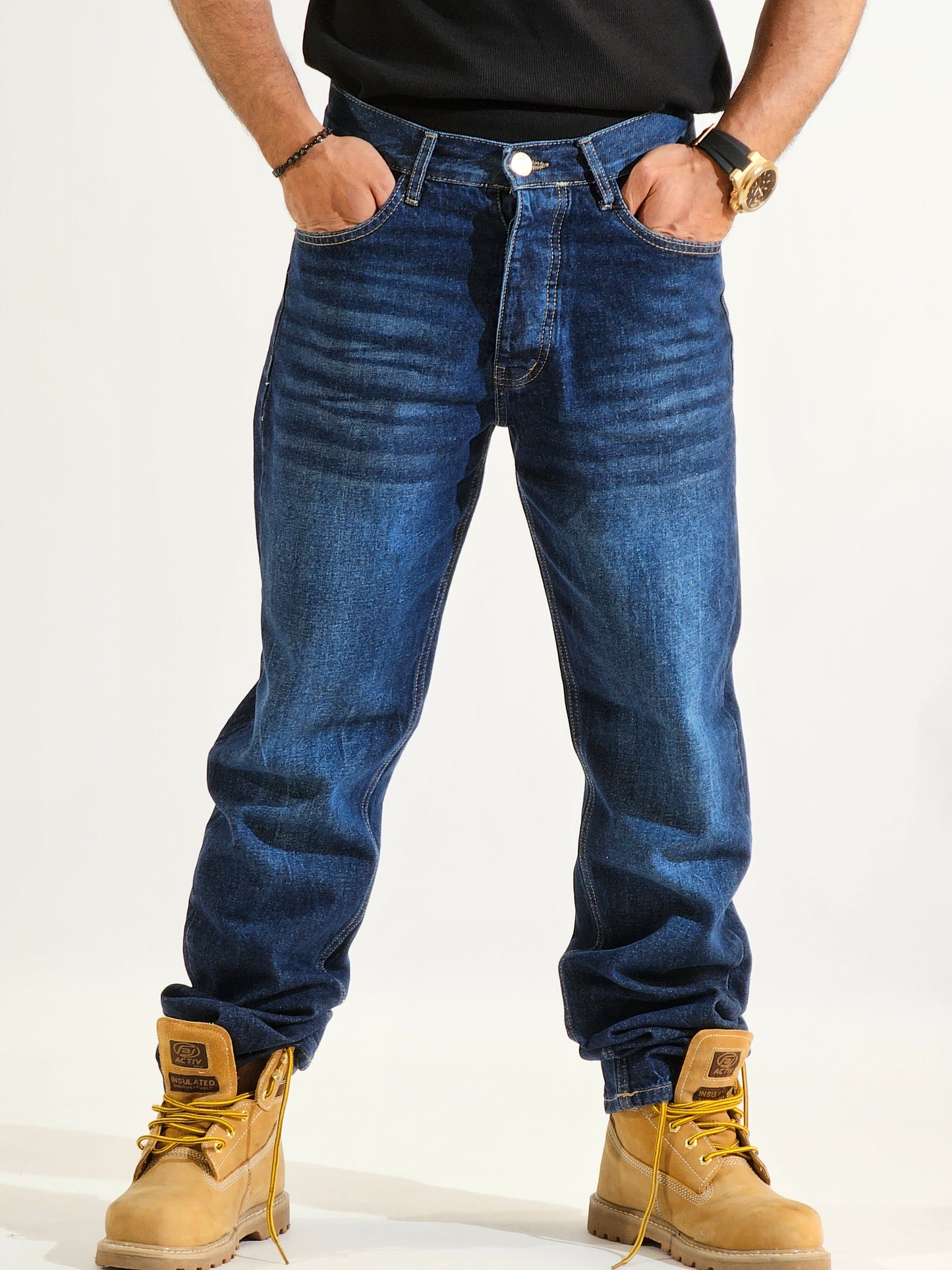 Dark blue Wide Leg Jeans